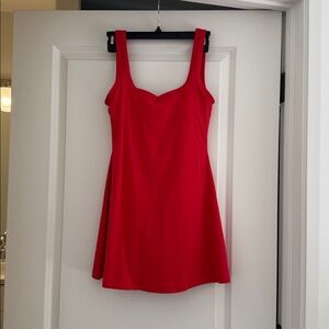 Red activewear dress